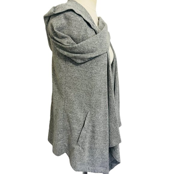 INC International Concepts Open Front Hood Cardigan Sweater Drape Front Sz Small - Picture 3 of 11